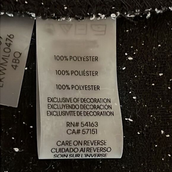 Karl Lagerfeld Paris Black/White 3/4 Sleeve Top Size XS (fits larger) - Picture 12 of 12